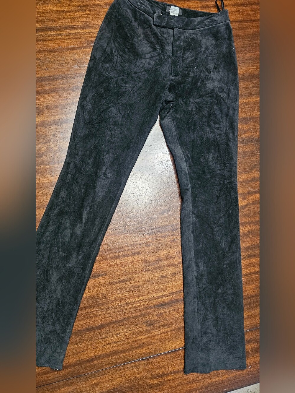 Women’s Straight-Leg For Joseph Suede in Black Size 25